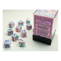 Chessex: Festive Pop Art/blue D6 Dice Block (36 Dice)