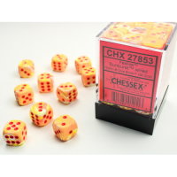 Chessex: Festive Sunburst w/red D6 Dice Block (36 Dice)